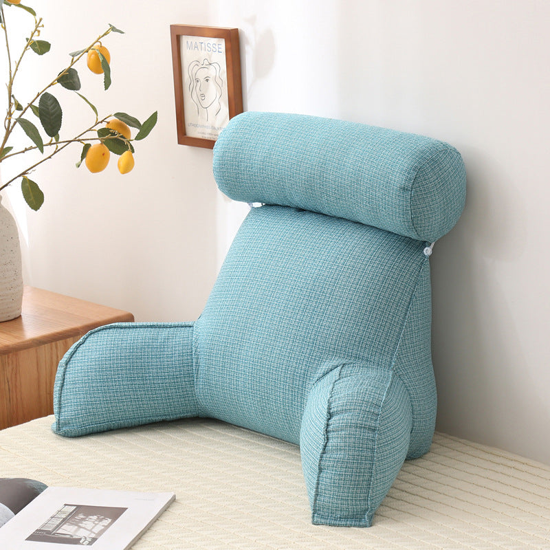 Back Cushion Backrest With Arm Neck Pillow Lumbar Support Reading