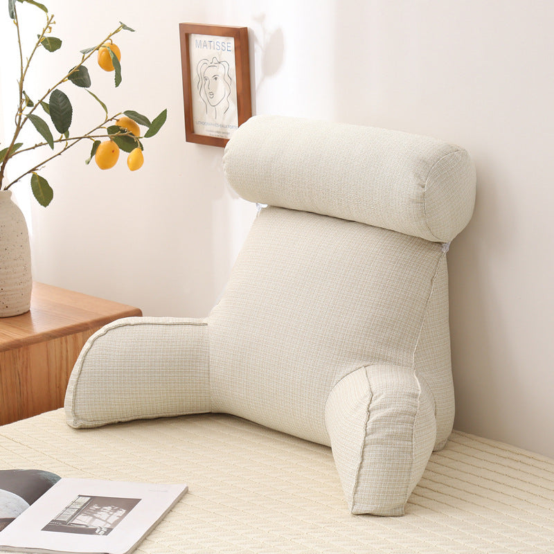 Back Cushion Backrest With Arm Neck Pillow Lumbar Support Reading