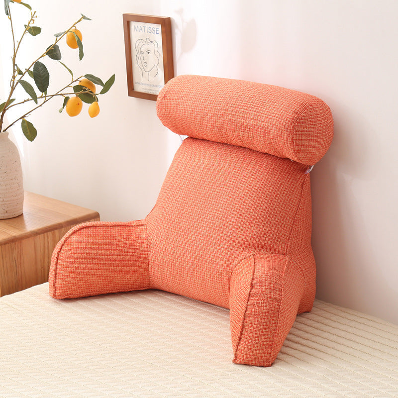 Back Cushion Backrest With Arm Neck Pillow Lumbar Support Reading