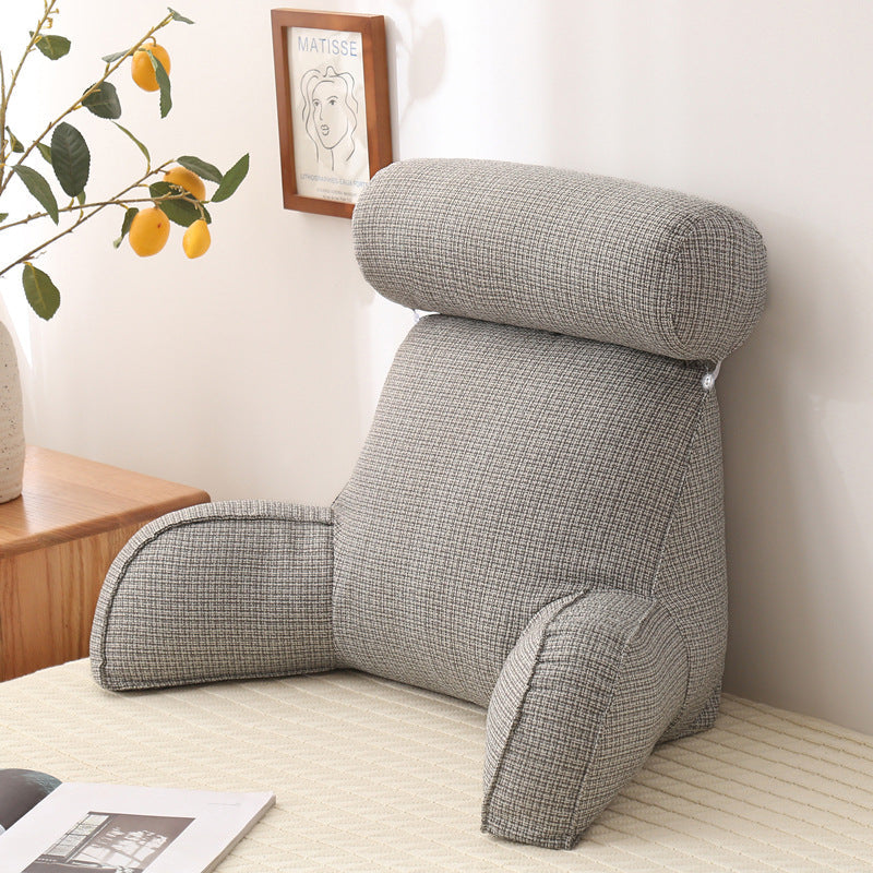 Back Cushion Backrest With Arm Neck Pillow Lumbar Support Reading