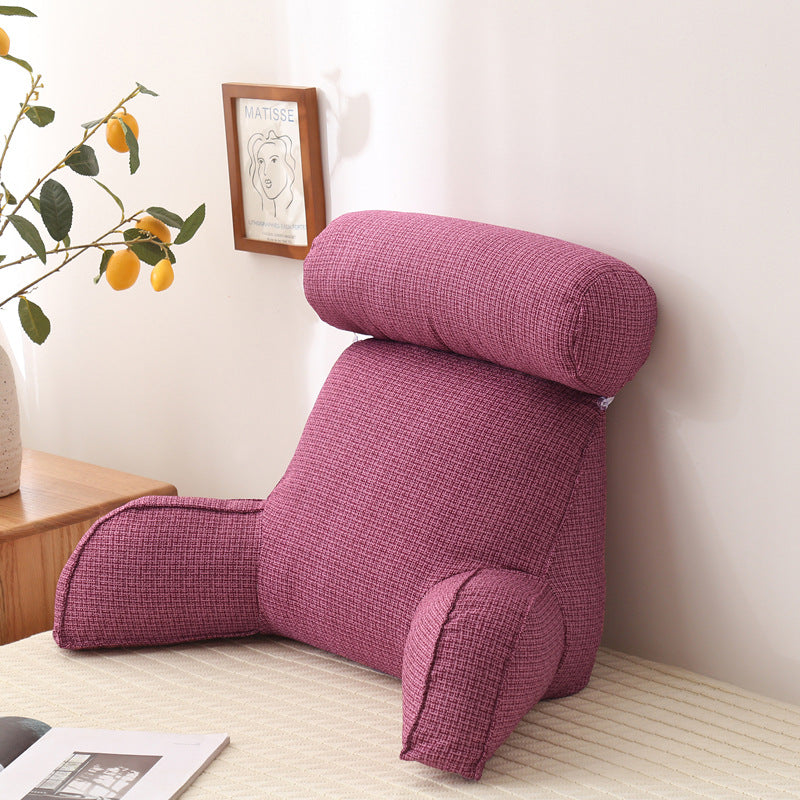 Back Cushion Backrest With Arm Neck Pillow Lumbar Support Reading
