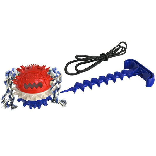 Anti Boredom Fun Dog Ball Toy With Ground Stake