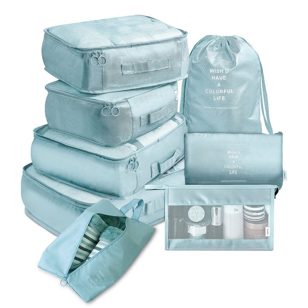 8-Piece Set Luggage Divider Bag Travel Storage Clothes Underwear Shoes Organizer Packing Cube