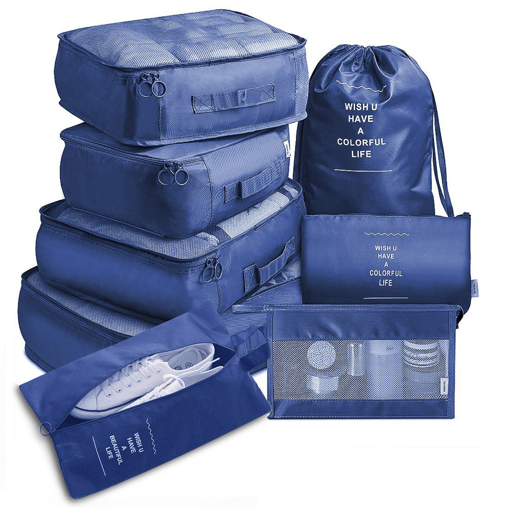 8-Piece Set Luggage Divider Bag Travel Storage Clothes Underwear Shoes Organizer Packing Cube