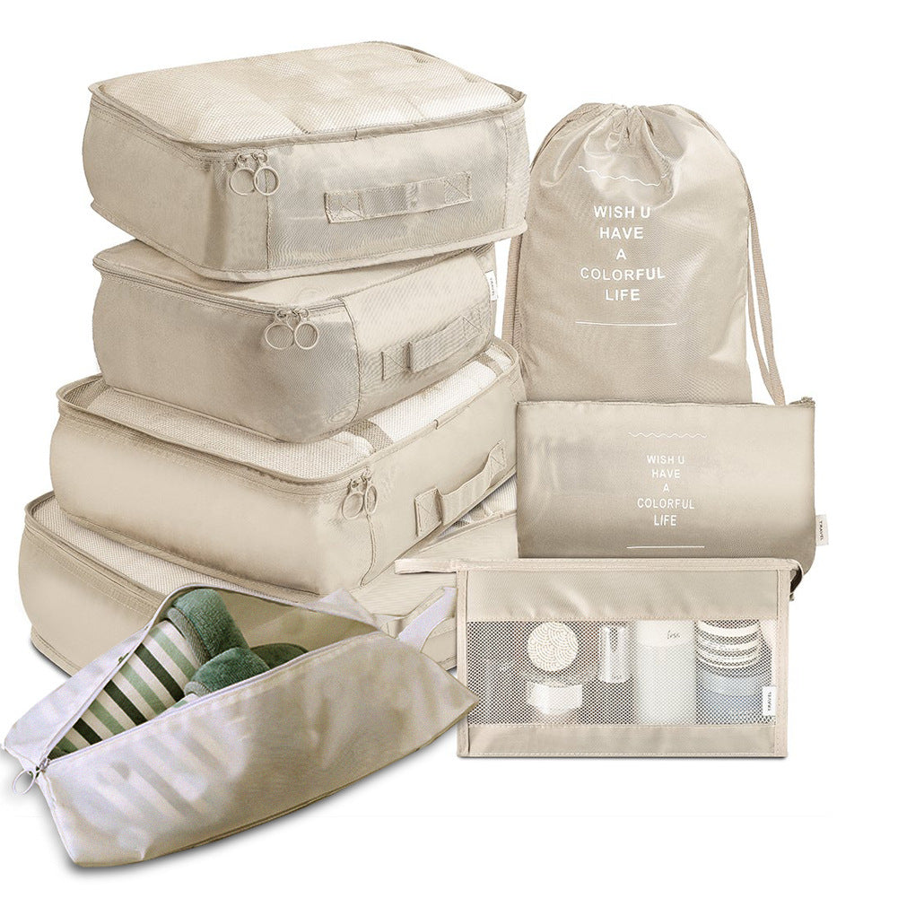 8-Piece Set Luggage Divider Bag Travel Storage Clothes Underwear Shoes Organizer Packing Cube