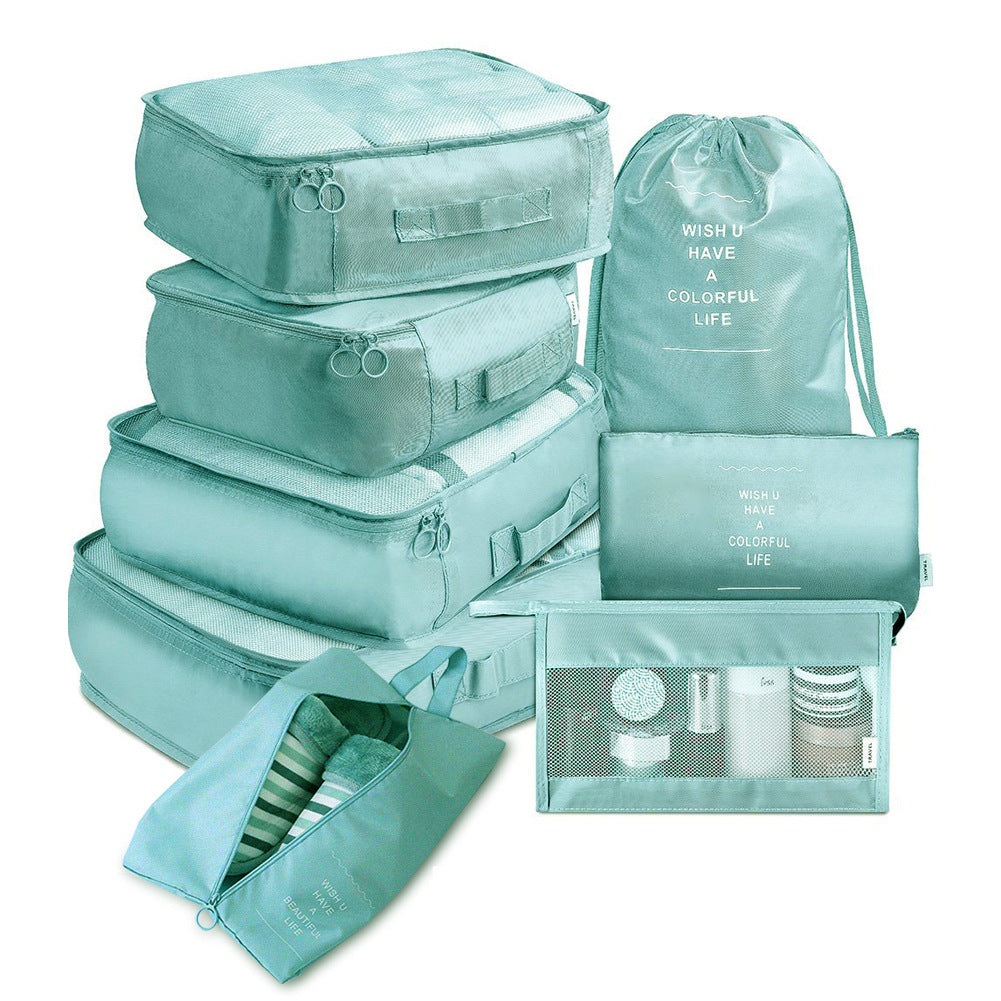 8-Piece Set Luggage Divider Bag Travel Storage Clothes Underwear Shoes Organizer Packing Cube