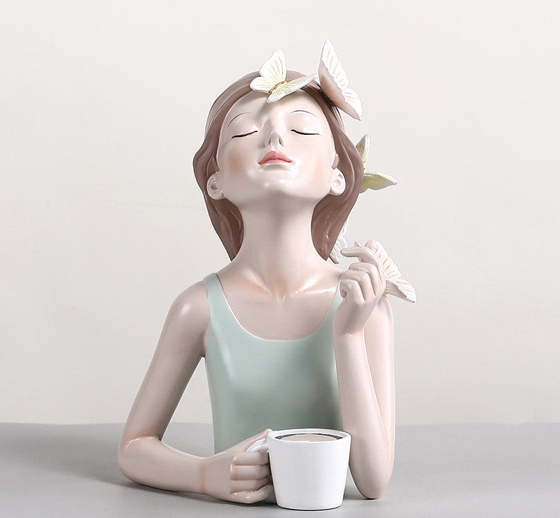 Butterfly Girl Nordic Resin Ornaments Decor