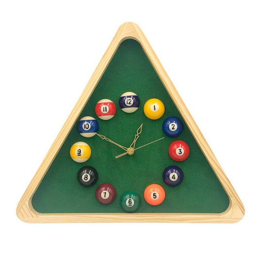 Novelty Billiard Quartz Clock With Solid Wood Frame Creative Wall