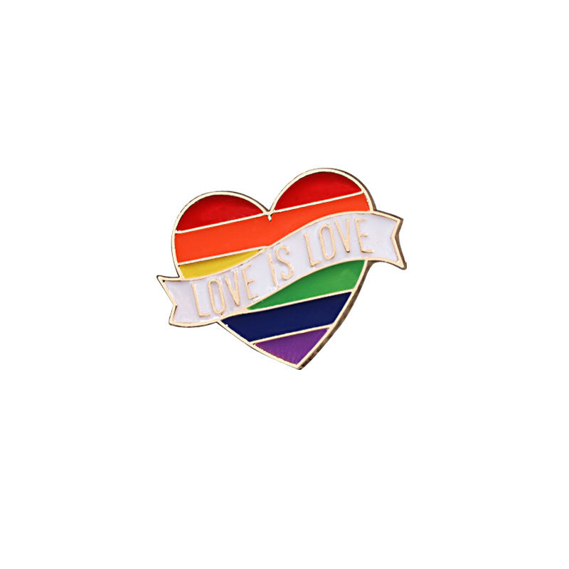 Six Colour Rainbow Corsage Metal Badge Brooch Pin Coat Accessories Jewelry Female