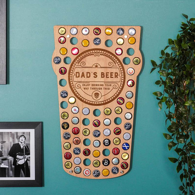 Beer Bottle Cap Collection Bracket Wall Art Decoration