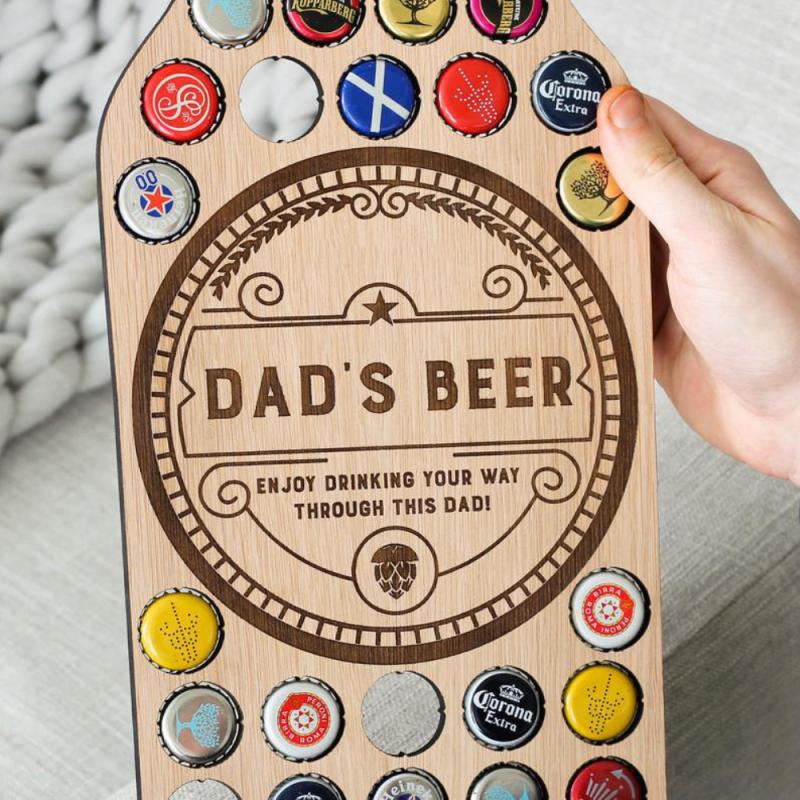 Beer Bottle Cap Collection Bracket Wall Art Decoration