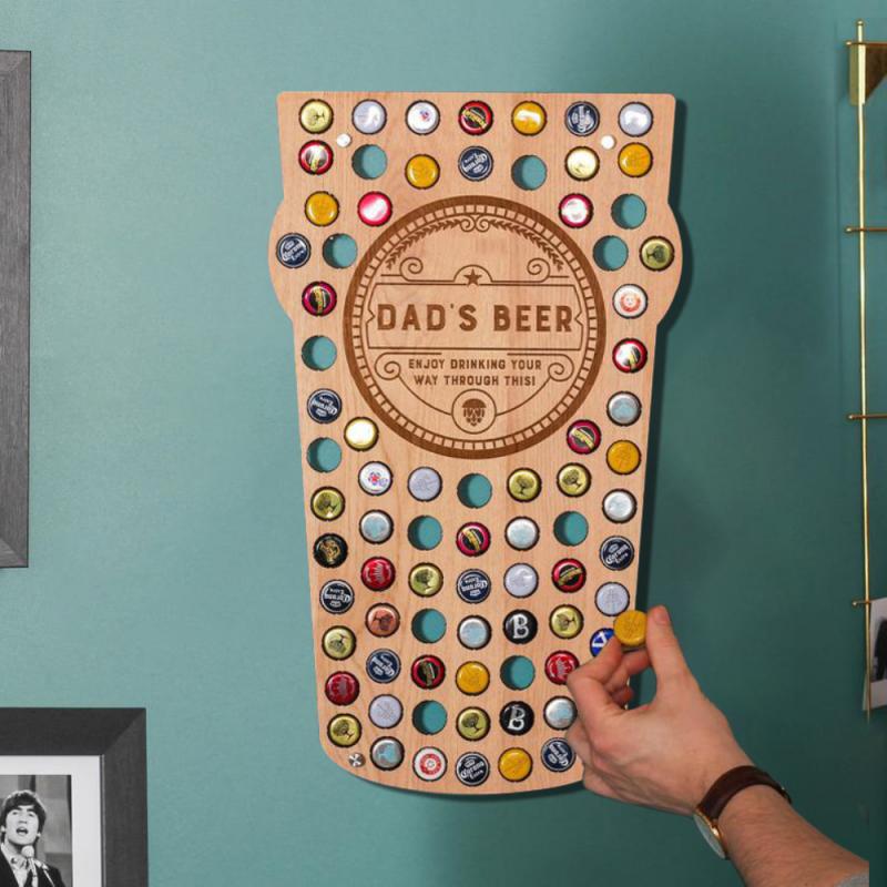 Beer Bottle Cap Collection Bracket Wall Art Decoration