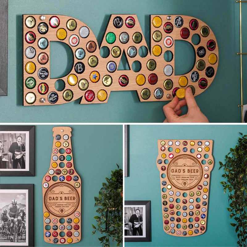 Beer Bottle Cap Collection Bracket Wall Art Decoration