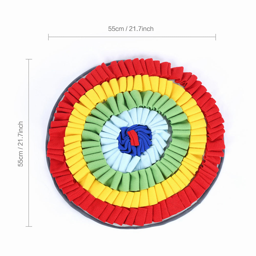 Colourful Rainbow Slow Food Feeder Washable Pet Dog Snuffle Mat