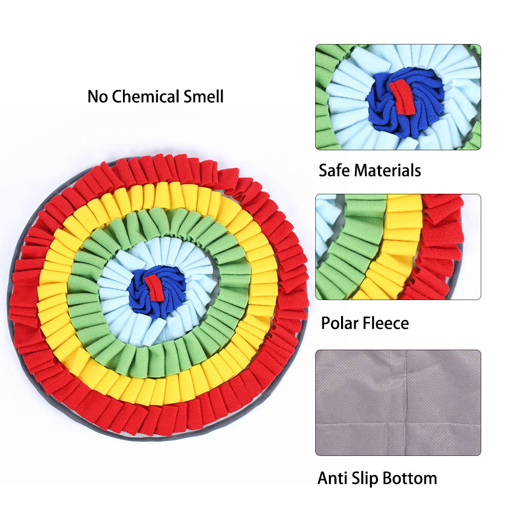 Colourful Rainbow Slow Food Feeder Washable Pet Dog Snuffle Mat