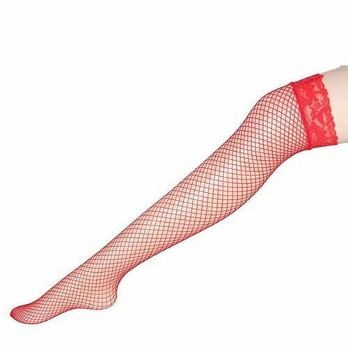 Thigh High Lace Top Fishnet Stockings Sexy Lingerie Erotic Hosiery