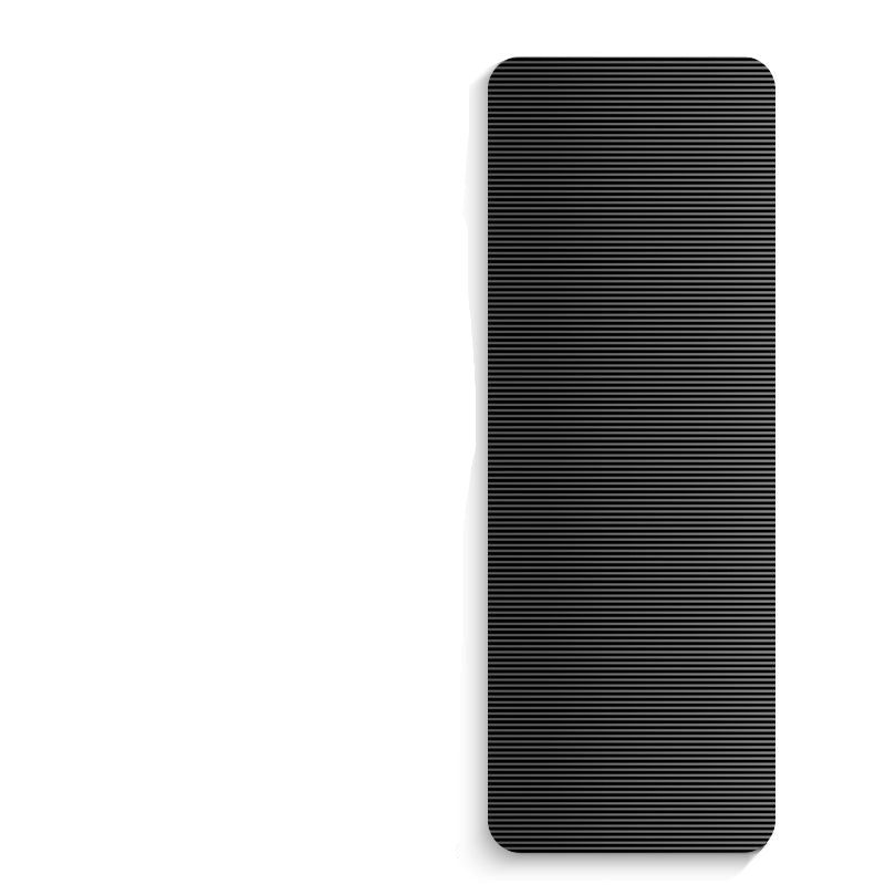 Yoga Mat 10Mm Thick Non Slip Exercise Pad Grey Black