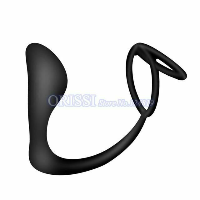Anal Vibrator Cock Ring Testicle Male Prostate Massager