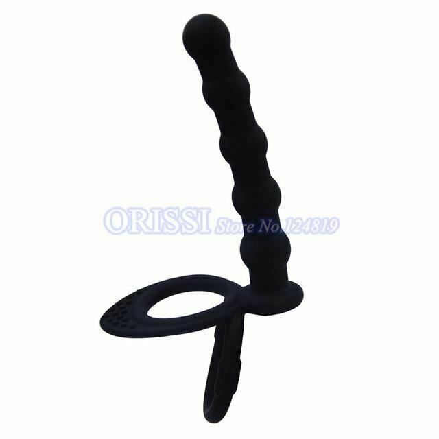 Anal Vibrator Cock Ring Testicle Male Prostate Massager