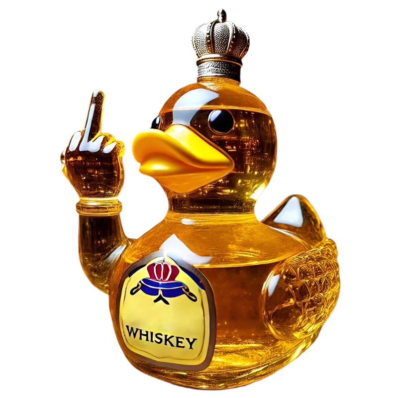 10 Oz Middle Finger Duck Bottle Funny Whiskey Decanter