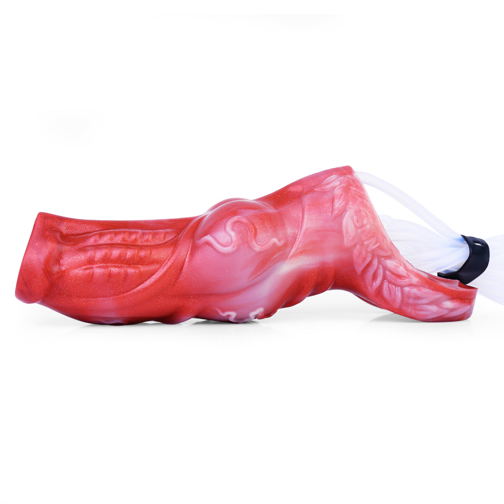 Theodore Textured Red Medium Squirting Penis Sleeve