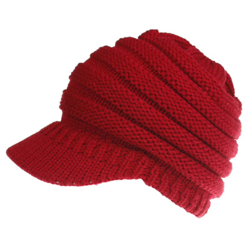 Women Ponytail Beanies Autumn Winter Hats Soft Knitting Caps Warm Ladies Skullies