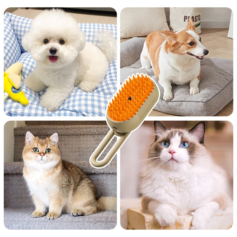 Cat Steam Brush Steamy Dog 3 In 1 Electric Spray Hair Brushes For