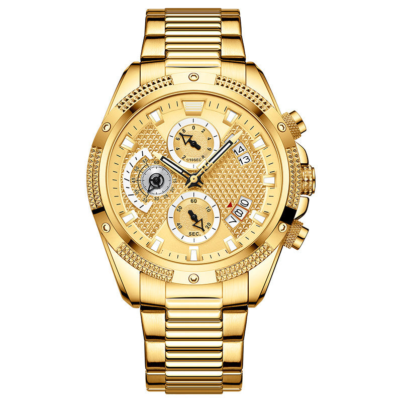 Veile Studios Mens Fashion Sports Waterproof Multifunctional Large Dial Quartz Watch Stylish