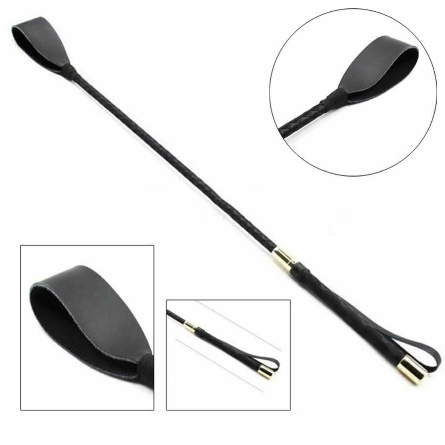 Black Flat Bdsm Impact Play Spanking Crop Toys Bondage Restraints