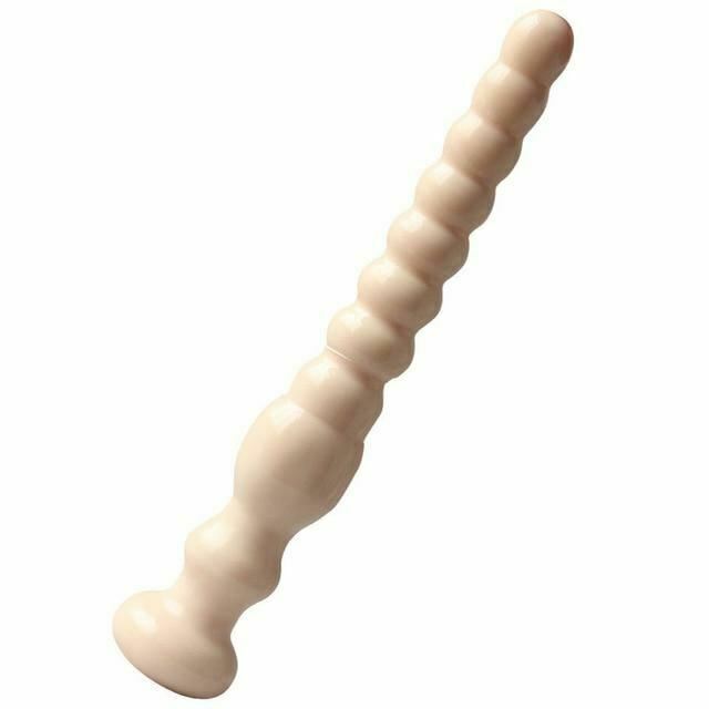 Small / Large Long Black Beads Butt Plug Prostate Massager Anal Play Fetish