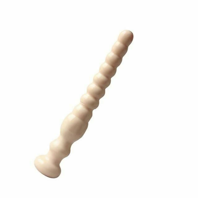 Small / Large Long Black Beads Butt Plug Prostate Massager Anal Play Fetish