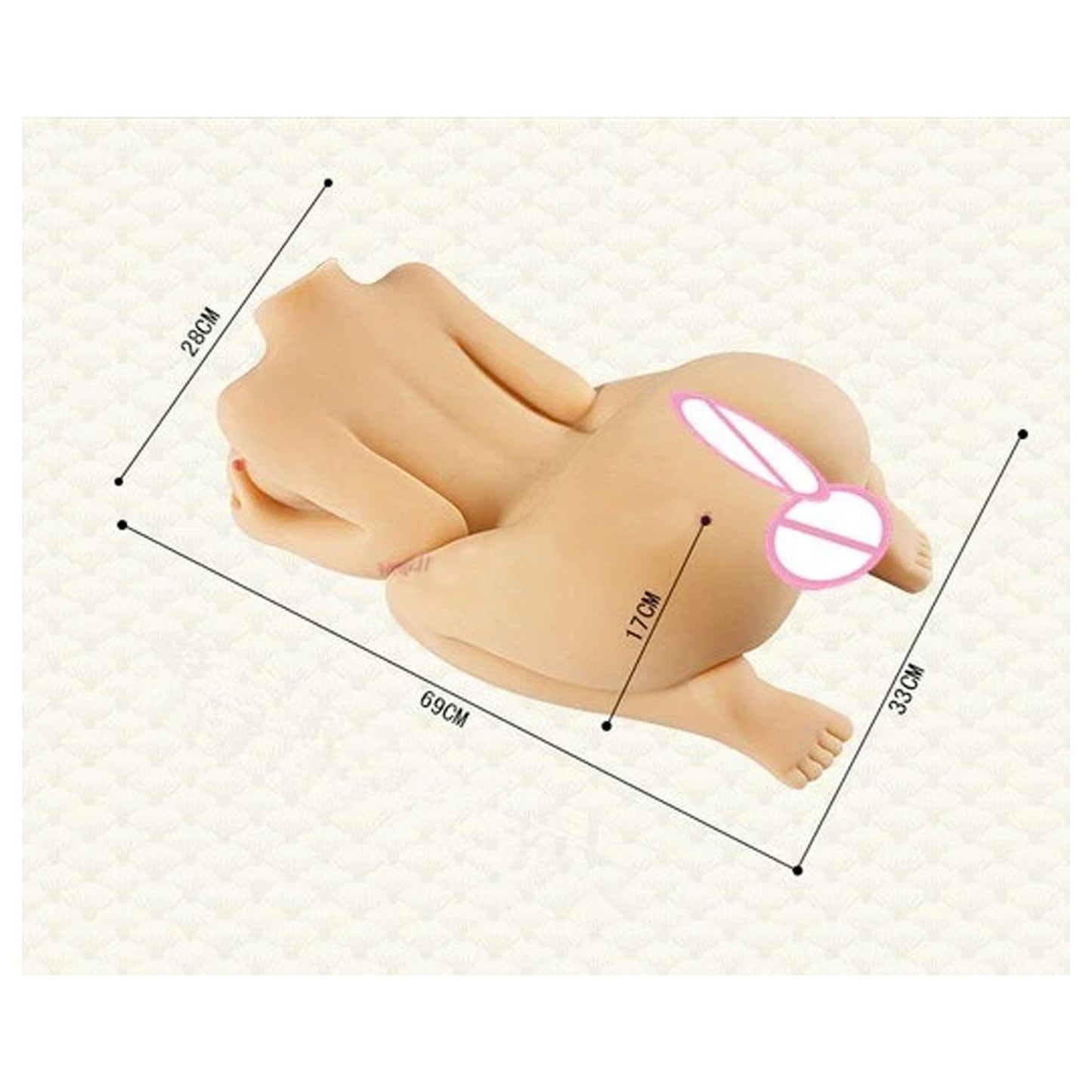 17Kg Soft Big Tits Half Body Sex Doll Realistic Vagina Anal Breasts Masturbation