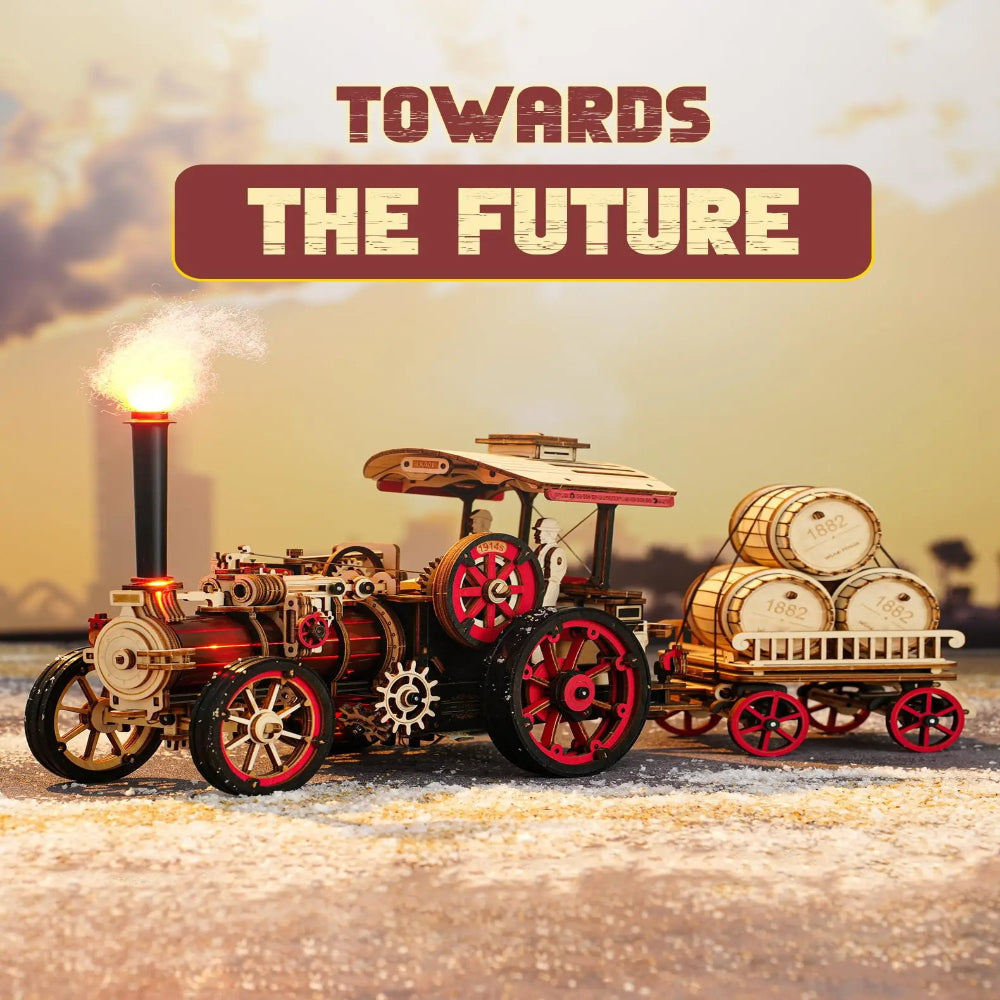 Robotime Rokr Tractor Locomotive Model 3D Wooden Puzzle For Hobbies And Gifts