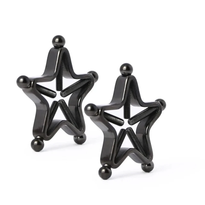 1 Pair Star Nipple Clamps Stainless Steel Non Piercing Stimulator Erotic Toys Ring Adult Game Sex For Women