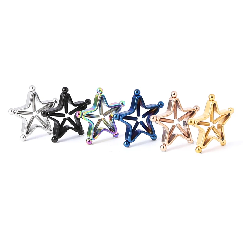 1 Pair Star Nipple Clamps Stainless Steel Non Piercing Stimulator Erotic Toys Ring Adult Game Sex For Women