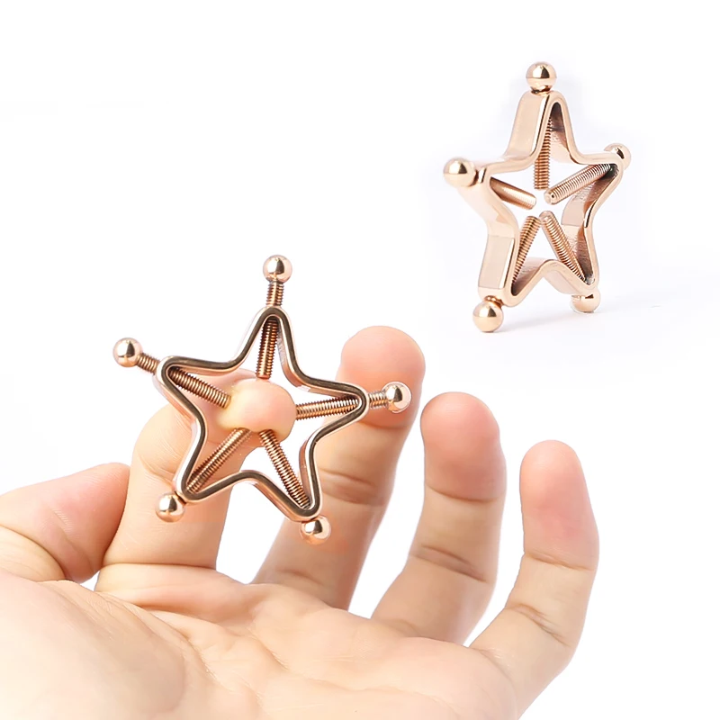1 Pair Star Nipple Clamps Stainless Steel Non Piercing Stimulator Erotic Toys Ring Adult Game Sex For Women