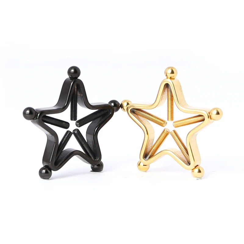 1 Pair Star Nipple Clamps Stainless Steel Non Piercing Stimulator Erotic Toys Ring Adult Game Sex For Women