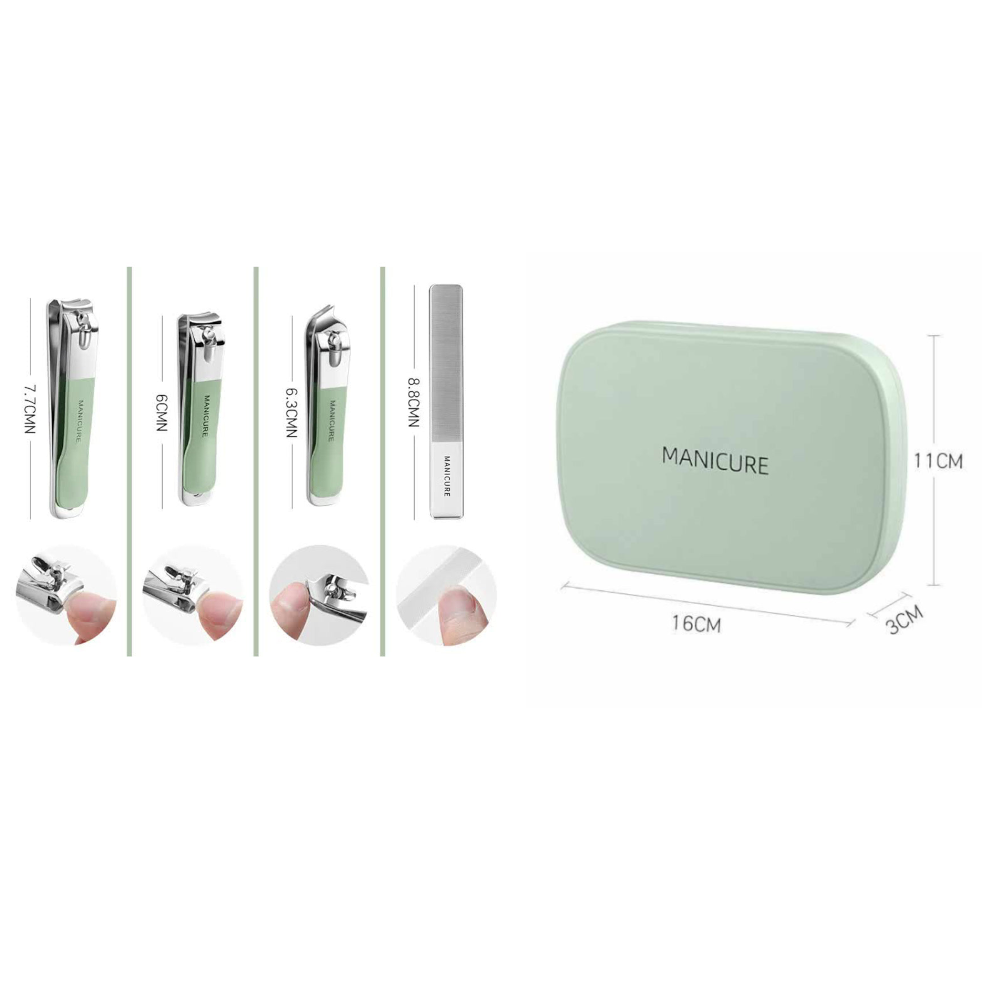 18 Piece Manicure And Pedicure Set Stainless Steel Nail Clipper Kit Professional Care Grooming Tools Compact Portable Ca