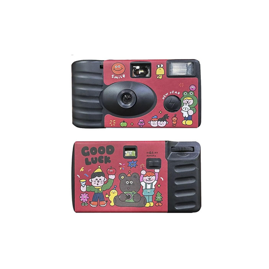 18 Retro Film Red Camera Stickers Waterproof Decorative Designs For Cameras