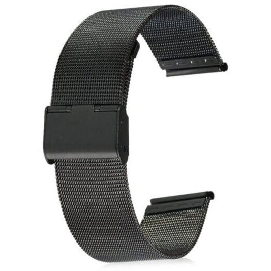 Veile Studios 18Mm Stainless Steel Mesh Watch Strap Folding Clasp With Safety Black