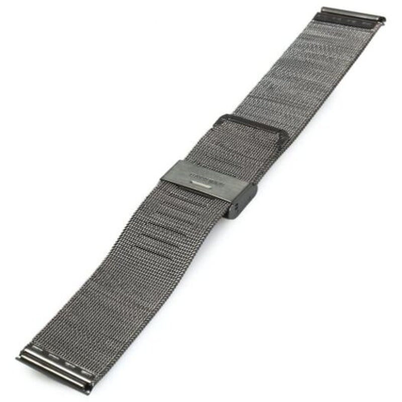 Veile Studios 18Mm Stainless Steel Mesh Watch Strap Folding Clasp With Safety Black