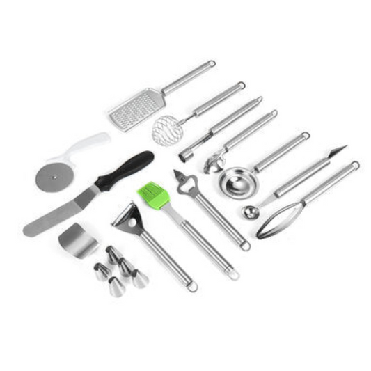 18Pcs Stainless Steel Kitchen Utensils Set