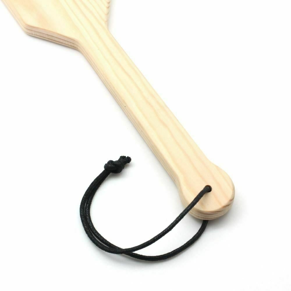 Double Heart Bamboo Spanking Paddle Impact Play Fetish Bdsm