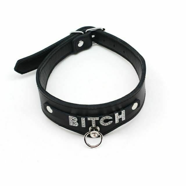 Bdsm Black Leather Adjustable Collar Submissive Sexy Kitten Fetish