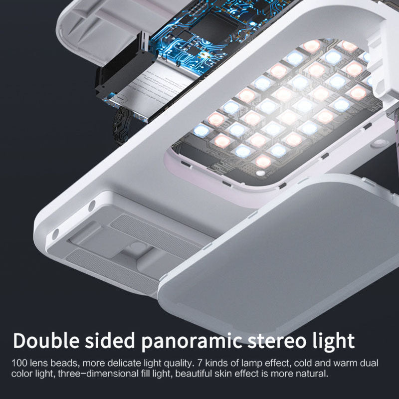 Portable Foldable Selfie Mobile Phone Holder With Light Bluetooth Remote Control