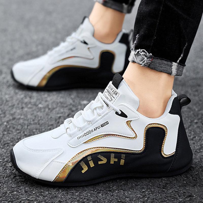 Fashion Colorblock Lace-Up Sneakers For Men Breathable Low-Top Dad Shoes Running Walking Sports