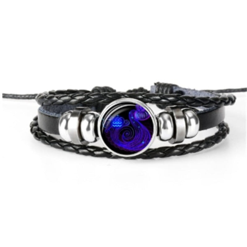 Veile Studios Zodiac Constellation Braided Design Bracelet For Men Women And Kids Fashion Jewellery