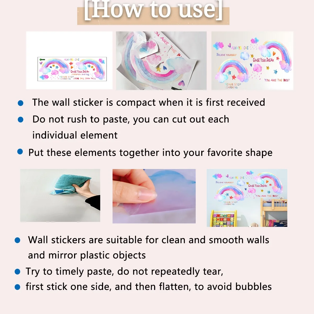 Wall Stickers Pink Plum Tree Birds Home Room Decoration Poster Bedroom Adhesive Wallpaper Furniture House Interior