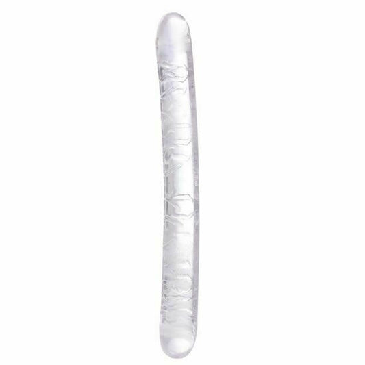 Double Ended Dildo Transparent Clear Jelly Two Head Dong Couple