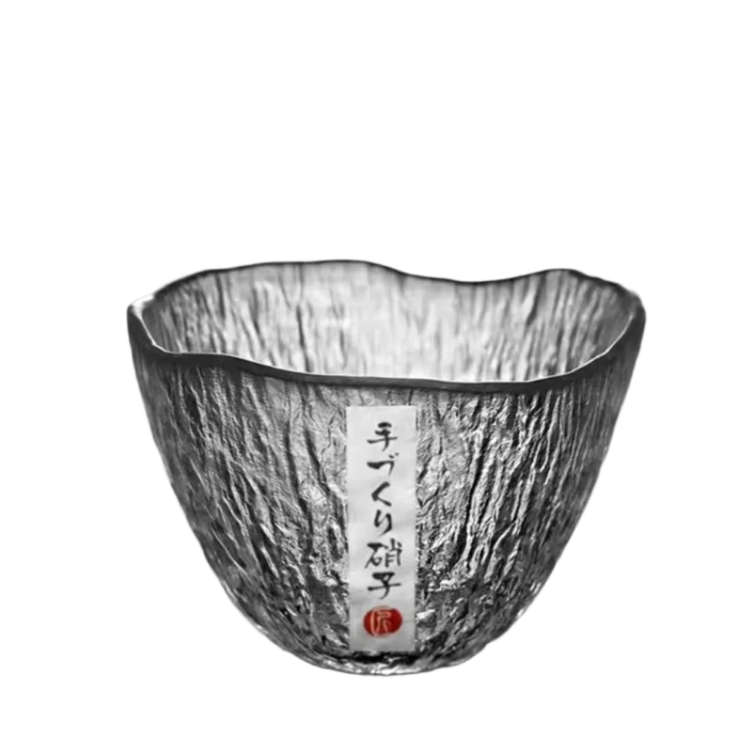 Small Personal Cup Tea Tasting Hammer Patterned Kung Fu Heat Resistant Glass Single
